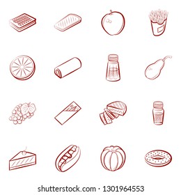 Food images. Background for printing, design, web. Binary color.