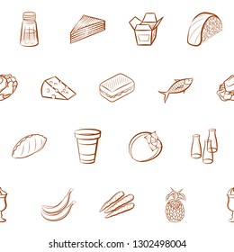 Food images. Background for printing, design, web. Seamless. Binary color.