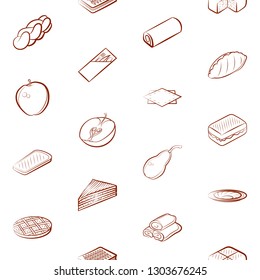 Food images. Background for printing, design, web. Seamless. Binary color.