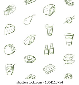 Food images. Background for printing, design, web. Seamless. Binary color.