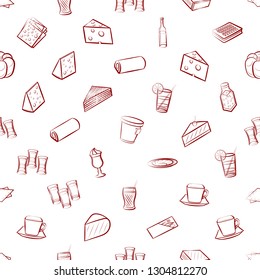 Food images. Background for printing, design, web. Seamless. Binary color.
