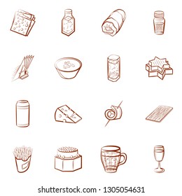 Food images. Background for printing, design, web. Binary color.