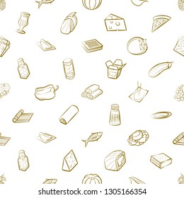 Food images. Background for printing, design, web. Seamless. Binary color.