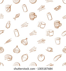 Food images. Background for printing, design, web. Seamless. Binary color.