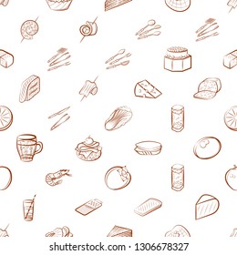 Food images. Background for printing, design, web. Seamless. Binary color.