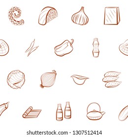 Food images. Background for printing, design, web. Seamless. Binary color.