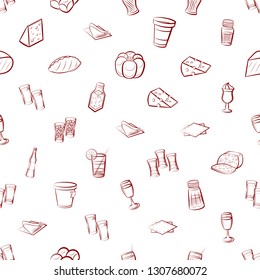 Food images. Background for printing, design, web. Seamless. Binary color.