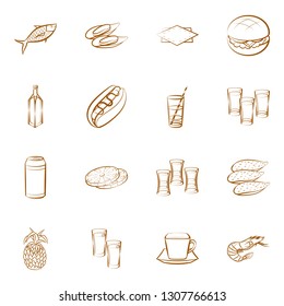 Food images. Background for printing, design, web. Binary color.