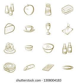 Food images. Background for printing, design, web. Binary color.