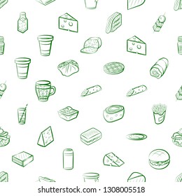 Food images. Background for printing, design, web. Seamless. Binary color.