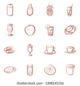 Food images. Background for printing, design, web. Binary color.
