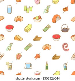 Food images. Background for printing, design, web. Seamless. Colored.