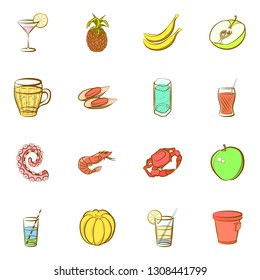 Food images. Background for printing, design, web. Colored.