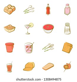 Food images. Background for printing, design, web. Colored.
