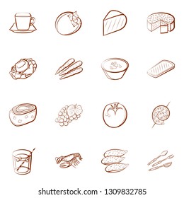 Food images. Background for printing, design, web. Binary color.