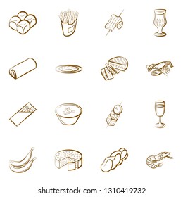 Food images. Background for printing, design, web. Binary color.