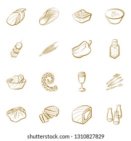 Food images. Background for printing, design, web. Binary color.