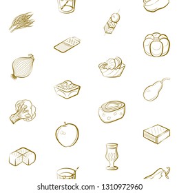 Food images. Background for printing, design, web. Seamless. Binary color.