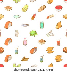 Food images. Background for printing, design, web. Seamless. Colored.