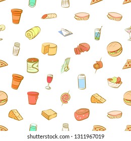 Food images. Background for printing, design, web. Seamless. Colored.