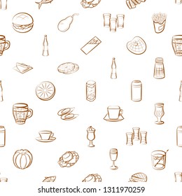 Food images. Background for printing, design, web. Seamless. Binary color.