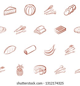 Food images. Background for printing, design, web. Seamless. Binary color.