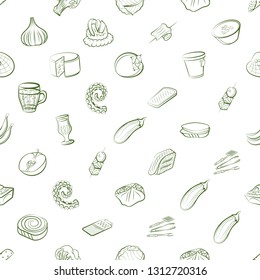 Food images. Background for printing, design, web. Seamless. Binary color.