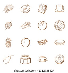 Food images. Background for printing, design, web. Binary color.