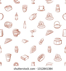 Food images. Background for printing, design, web. Seamless. Binary color.