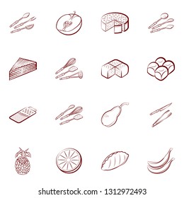 Food images. Background for printing, design, web. Binary color.