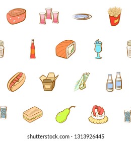 Food images. Background for printing, design, web. Seamless. Colored.