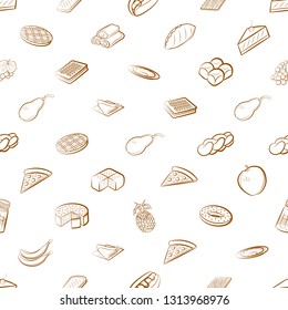 Food images. Background for printing, design, web. Seamless. Binary color.