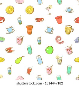 Food images. Background for printing, design, web. Seamless. Colored.