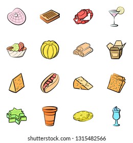 Food images. Background for printing, design, web. Colored.