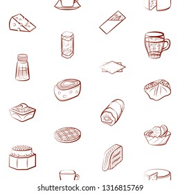 Food images. Background for printing, design, web. Seamless. Binary color.