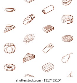 Food images. Background for printing, design, web. Seamless. Binary color.