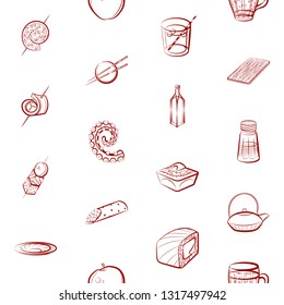 Food images. Background for printing, design, web. Seamless. Binary color.
