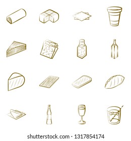 Food images. Background for printing, design, web. Binary color.