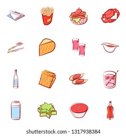 Food images. Background for printing, design, web. Colored.