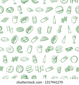 Food images. Background for printing, design, web. Seamless. Binary color.