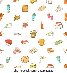 Food images. Background for printing, design, web. Seamless. Colored.