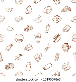 Food images. Background for printing, design, web. Seamless. Binary color.