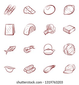 Food images. Background for printing, design, web. Binary color.