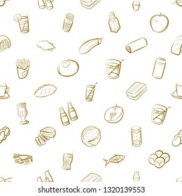 Food images. Background for printing, design, web. Seamless. Binary color.