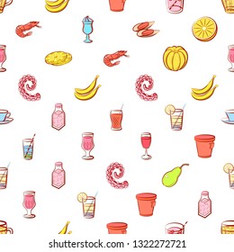 Food images. Background for printing, design, web. Seamless. Colored.