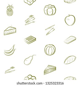 Food images. Background for printing, design, web. Seamless. Binary color.