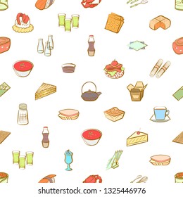 Food images. Background for printing, design, web. Seamless. Colored.