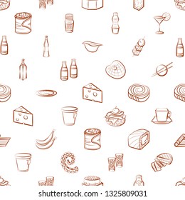 Food images. Background for printing, design, web. Seamless. Binary color.