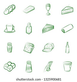 Food images. Background for printing, design, web. Binary color.