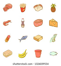 Food images. Background for printing, design, web. Colored.